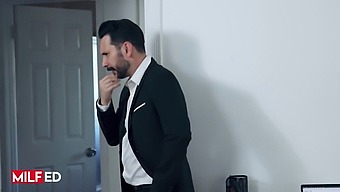 Caitlin Bell, A Smoking Hot Blonde Milf, Receives An Unexpected Gift From Her Stepson In This Hd Porn Video