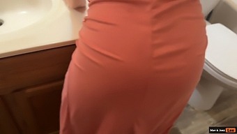 Brunette Milf And Her Partner Sneak Away For Some Intimate Moments During Thanksgiving