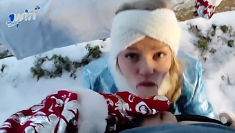 Pov Video Of A Blonde In Winter