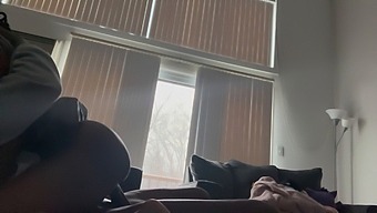 Interracial Couple Enjoys Intense Sex On The Couch